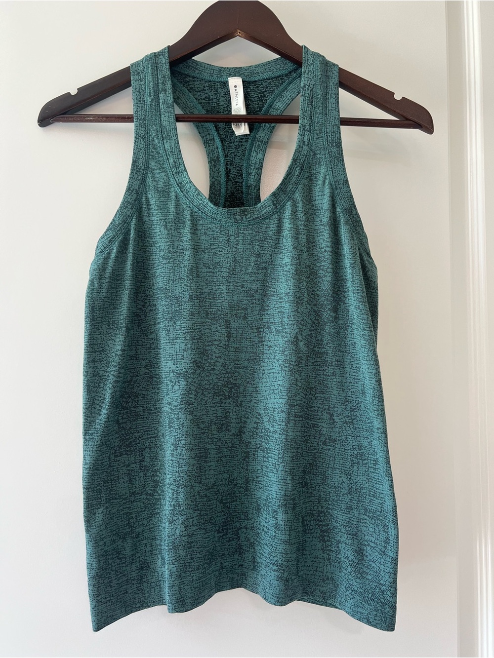 Athleta Momentum Teal Racerback Workout Athletic Womens Small Tank Top Textured